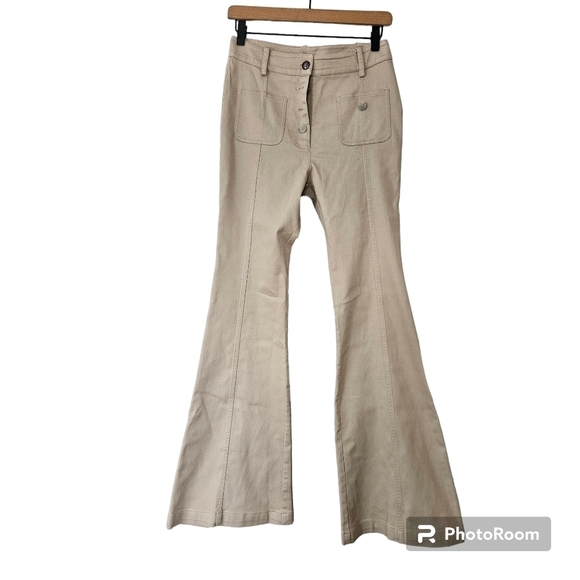 Alexis Helene Flared button fly long highwaist size S flaw - Picture 2 of 9